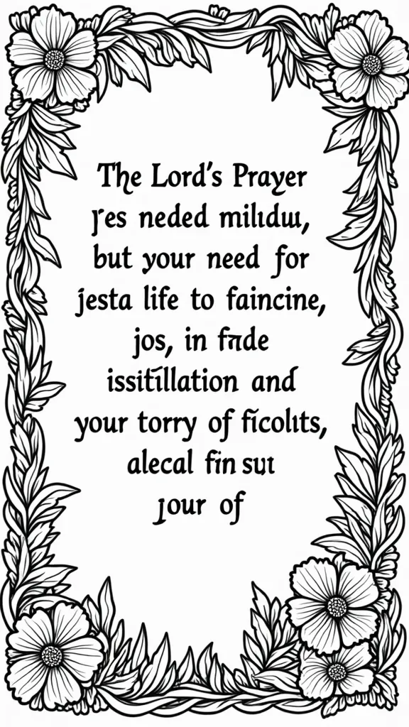 the lord’s prayer coloring page